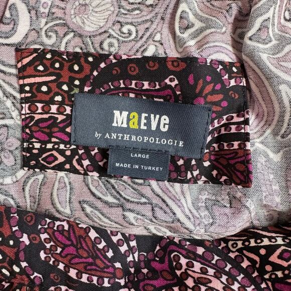 Anthropologie Maeve Lisabetta Maxi Dress Purple Boho Large - Picture 11 of 11